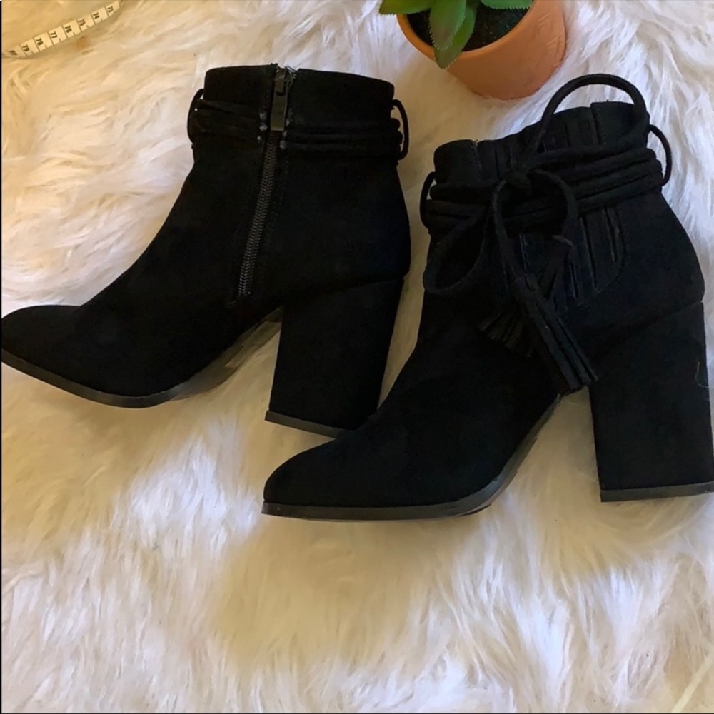 Corrina black suede ankle boots